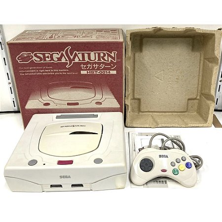 Sega Saturno, Branco, 1 Controle Original, Saturn, Na Caixa Seriado (Usado)