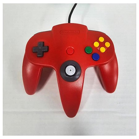 Controle Nintendo 64 Vermelho, Original Nintendo (Usado)