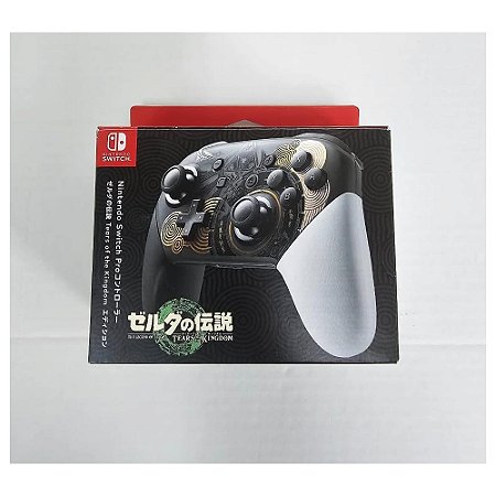 Controle Switch, Pro Controller, Edição limitada The Legend of Zelda: Tears of the Kingdom Original Nintendo JP (Usado)