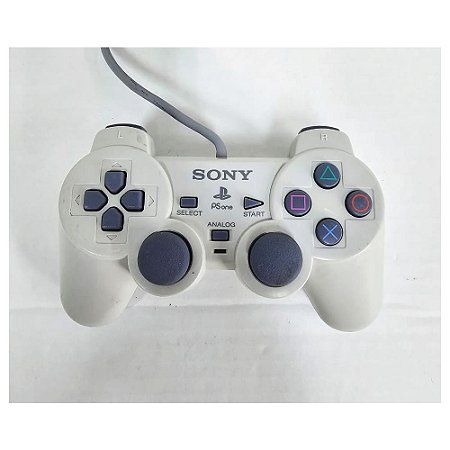 Controle Playstation Dualshock 1, Para PS1 Branco , Original Sony (Usado)