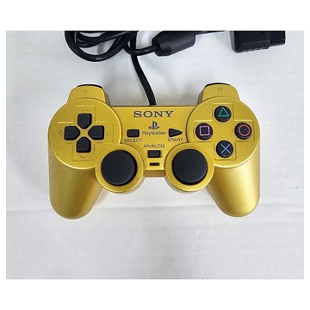 Controle Playstation 2,Gundam Gold, PS2, Original Sony (Usado)