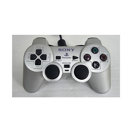 Controle Playstation 2 Prata , PS2, Original Sony (Usado)