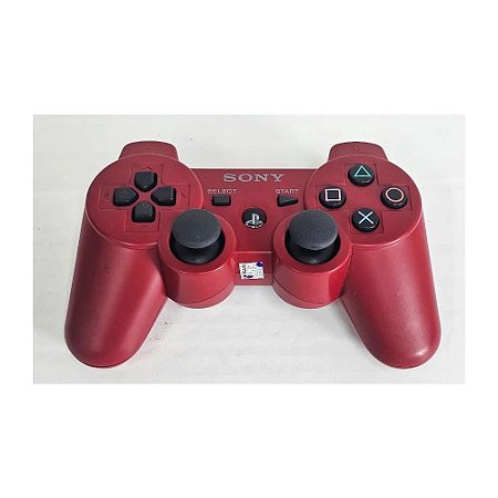 Controle Playstation 3, DualShock 3, Escarlate Original Sony (Usado)