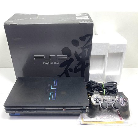 PlayStation 2, Zen Black, Na Caixa Seriado, 1 Controle, Modelo SCPH-37000B, PS2, (Usado)