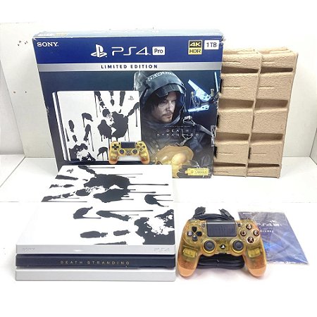 Playstation 4 PRO, Edição Death Stranding, Na Caixa Seriado, Modelo CUH-7200B, PS4 (Seminovo)