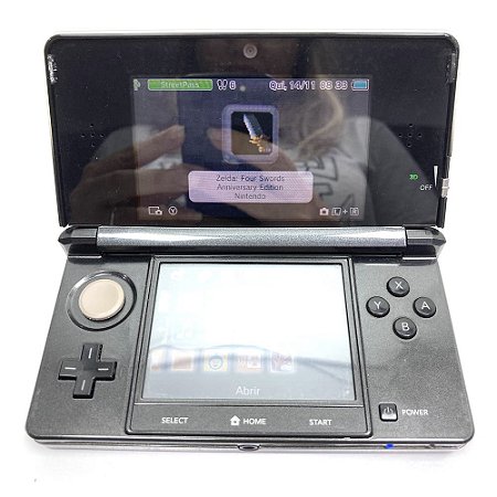 Nintendo 3DS, Preto, Modelo Nacional, Original Nintendo (Usado)