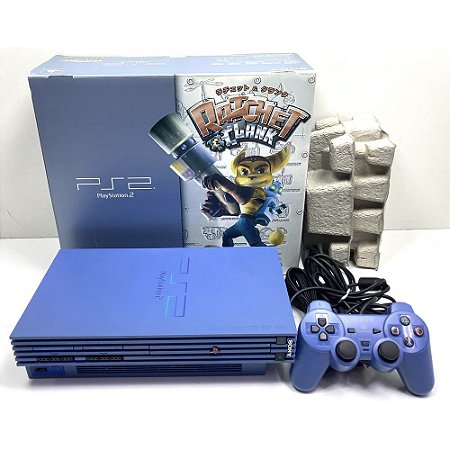 PlayStation 2, Toy Blue, Na Caixa Seriado, Modelo SCPH 39000TB, PS2, (Usado)