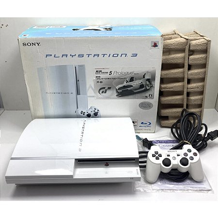 PlayStation 3, Branco, Na Caixa Seriado, Modelo CECHL 00 CW, PS3, (Usado)