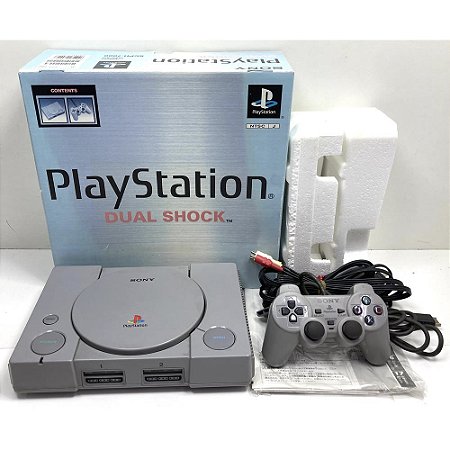 PlayStation 1, DualShock, Na Caixa Seriado, 1 Controle, Modelo SCPH-7000, PS1, (Usado)