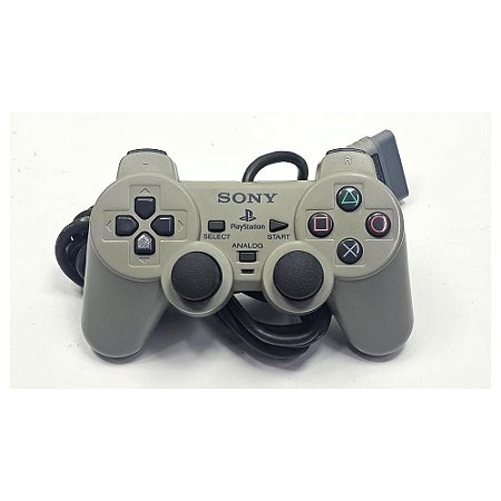 Controle Playstation Dualshock 1 Cinza -  Original Sony (Usado)