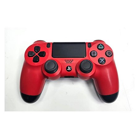 Controle Playstation 4, Red DualShock 4, Original Sony (Usado)