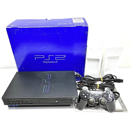PlayStation 2, Na Caixa Seriado, 1 Controle, Modelo SCPH-15000, PS2, (Usado)