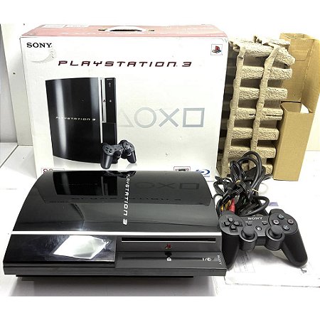 PlayStation 3 Fat, 80GB, Na Caixa Seriado, 1 Controle, Modelo CECHL 00, PS3 (Usado)