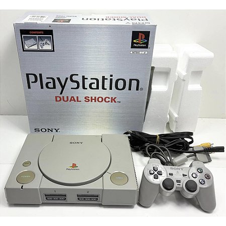 PlayStation 1, DualShock, Na Caixa Seriado, 1 Controle, Modelo SCPH-7000, PS1, (Usado)