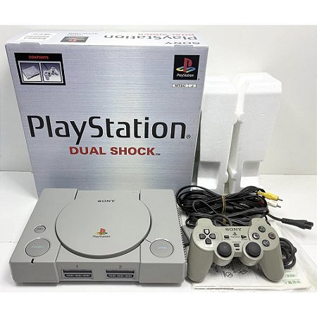 PlayStation 1, DualShock, Na Caixa Seriado, 1 Controle, Modelo SCPH-7000, PS1, (Usado)