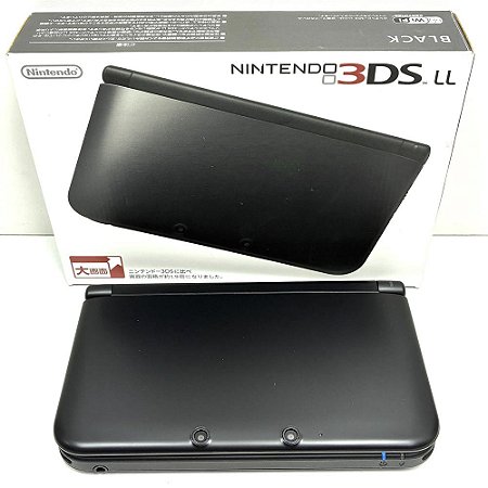 Nintendo 3DS XL (LL), Black, Preto, Na Caixa Seriado, Original Nintendo (Usado)