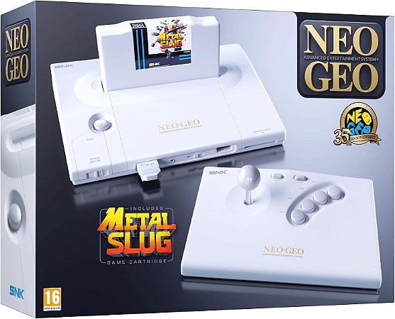 Neo Geo AES + , Edição de Aniversário, Branco, 1 Controle, SNK, Original (Produto Novo)