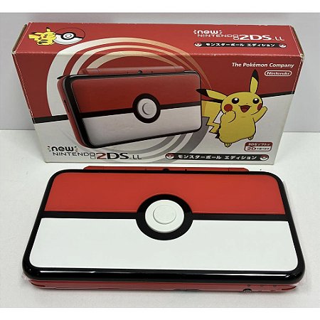 New Nintendo 2DS XL (LL), Edição Poké Ball Pokemon, Na Caixa, Original Nintendo (Usado)