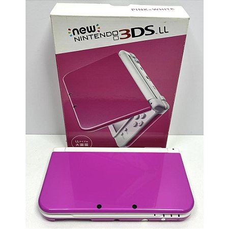 Nintendo New 3DS XL (LL), Pink White, Na Caixa Seriado, Original Nintendo (Usado)