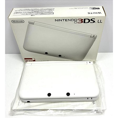 Nintendo 3DS XL (LL), White, Branco, Na Caixa Seriado, Original Nintendo (Usado)