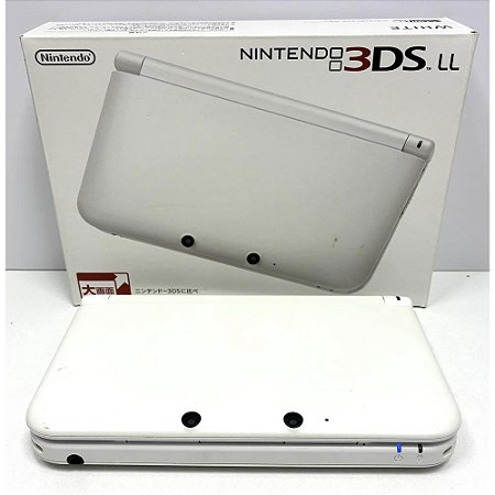 Nintendo 3DS XL (LL), White, Branco, Na Caixa Seriado, Original Nintendo (Usado)