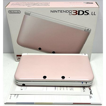 Nintendo 3DS XL (LL), Pink White, Na Caixa Seriado, Original Nintendo (Usado)