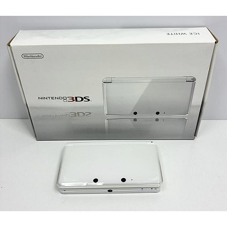Nintendo 3DS, Ice White, Na Caixa, Original Nintendo (Usado)