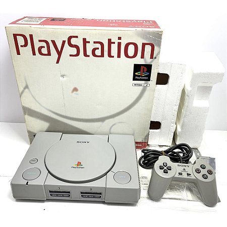 PlayStation 1, Na Caixa Seriado, 1 Controle, Modelo SCPH-5500, PS1, (Usado)