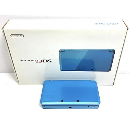 Nintendo 3DS, Light Blue, Na Caixa Seriado, Original Nintendo (Usado)