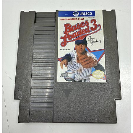 Ryne Sandberg Plays Bases Loaded 3, Nes Nintendinho, Americano, Original (Usado)