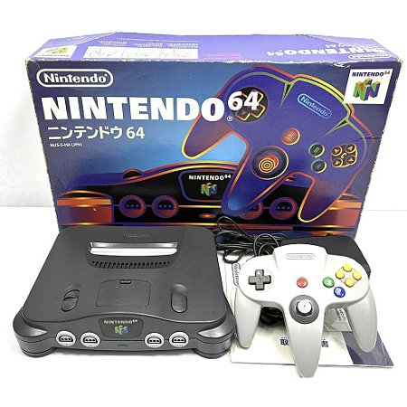 Console Nintendo 64, Na Caixa, Manual Seriado, 1 Controle, Original Nintendo (Usado)