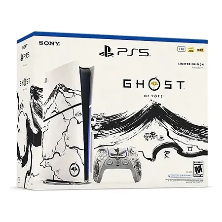 Playstation 5 Slim, Com Leitor, Edição Ghost of Yotei, Preto, Modelo CFI-2015