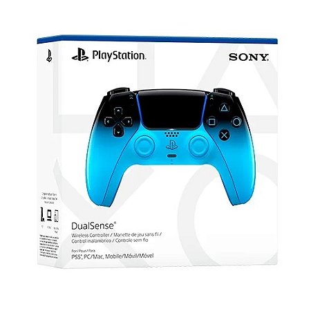 Controle PS5 DualSense, Hyperpop, Rhythm Blue, Azul, Sony, (Novo, Lacrado)