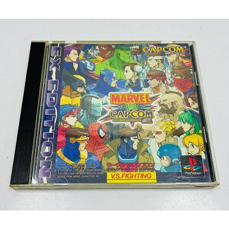 Marvel vs. Capcom Clash of Super Heroes Ex Edition, Original PS1 Japonês  (Usado)