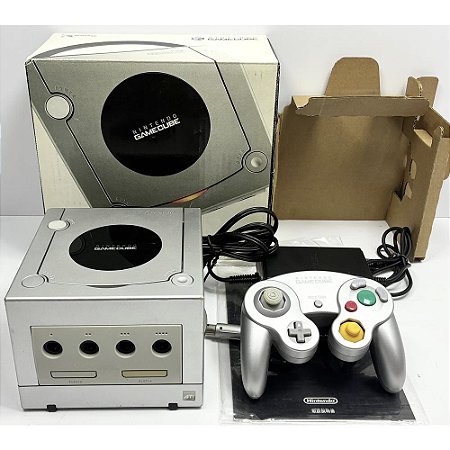 Gamecube Prata, Na Caixa, com 1 Controle Original, Nintendo (Usado)