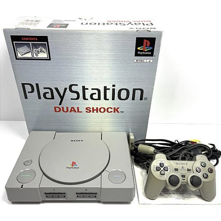 PlayStation 1, DualShock, Na Caixa Seriado, 1 Controle, Modelo SCPH-7000, PS1, (Usado)
