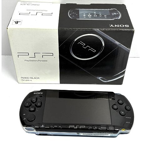 PSP, Preto, Na Caixa Seriado, Modelo PSP-3000 PB, Original Sony, Usado