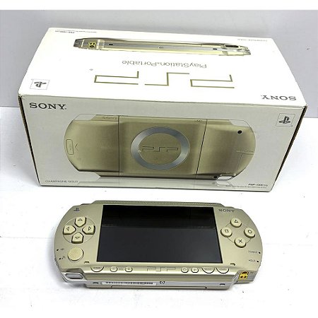PSP, Dourado, Champagne Gold, Na Caixa Seriado, Modelo PSP-1000 CG, Original Sony, Usado