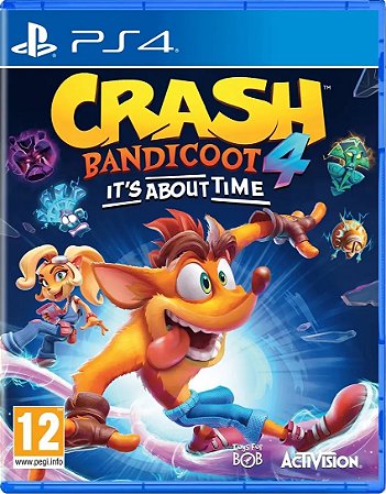 Crash Bandicoot 4 It's About Time (Inglês) - PS4 (Mídia Física) - Novo, Lacrado