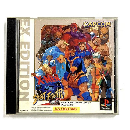 X-Men Vs. Street Fighter Ex Edition, Original PS1 Japonês  (Usado)