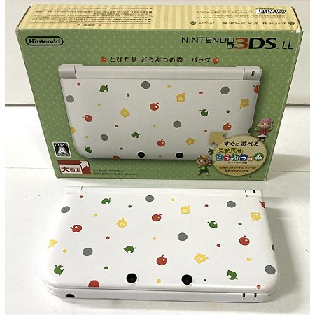 Nintendo 3DS XL (LL), Edição Animal Crossing, Na Caixa Seriado, Original Nintendo (Usado)