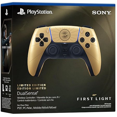 Controle PS5 DualSense, Edição 007 First Light, Sony, (Novo, Lacrado)