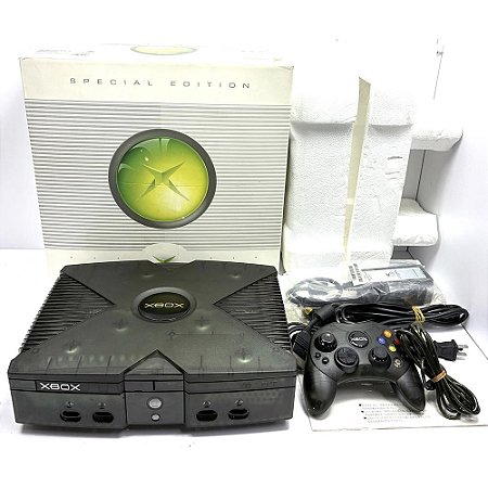 Xbox Clássico, Transparente, Smoke Skeleton, Na Caixa Seriado, Original, Microsoft (Usado)