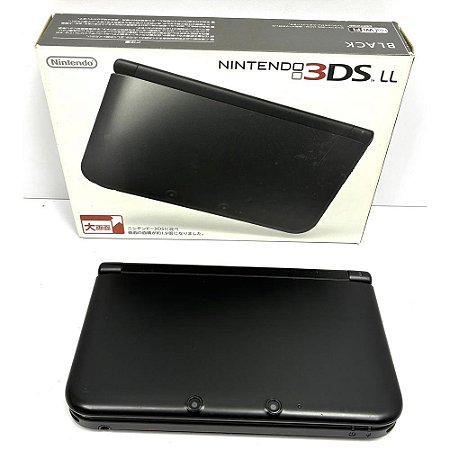 Nintendo 3DS XL (LL), Black, Preto, Na Caixa Seriado, Original Nintendo (Usado)