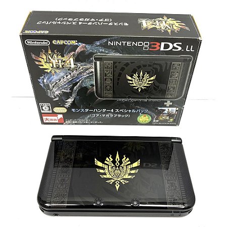Nintendo 3DS XL (LL), Edição Monster Hunter 4, Na Caixa Seriado, Original Nintendo (Usado)