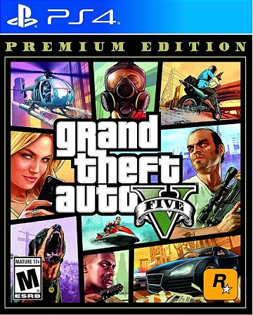 GTA V Premium Edition (Grand Auto Theft V) - PS4 (Mídia Física) - Novo, Lacrado