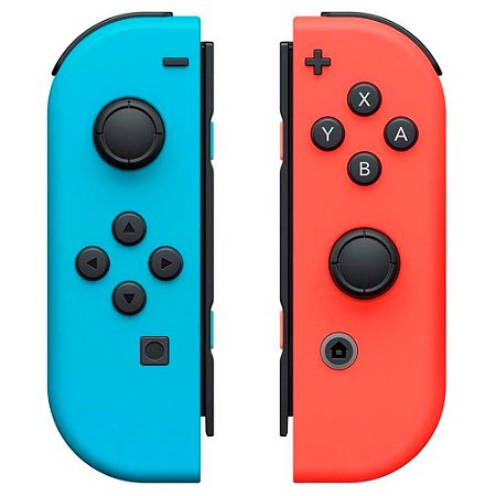 Controle Joy-con L/R, Neon, Para Nintendo Switch, Original Nintendo, Seminovo