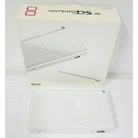 Nintendo DS Lite, Crystal White, Na Caixa Seriado, Original Nintendo (Usado)