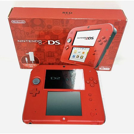 Nintendo 2DS, Red, Vermelho, Na Caixa, Original Nintendo (Usado)