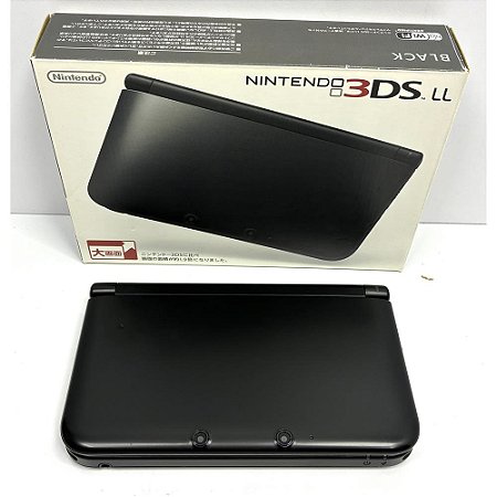Nintendo 3DS XL (LL), Black, Preto, Na Caixa Seriado, Original Nintendo (Usado)